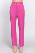 Thinking About You Straight Fit Twill Pants Active Basic