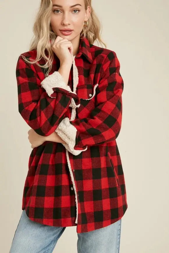 Cozy Cabin Buffalo Plaid Shacket Bluivy