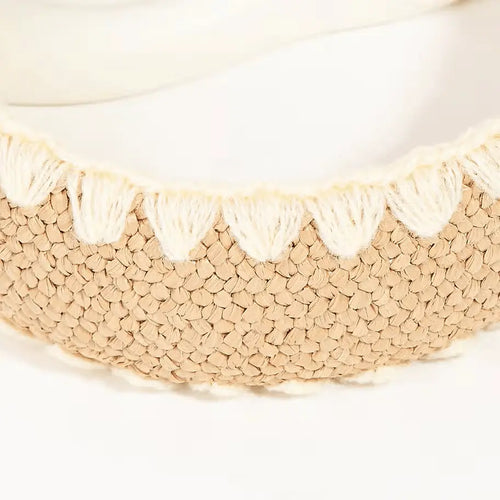 Alora Wooden Round Buckle Braided Belt Collections by Fame Accessories