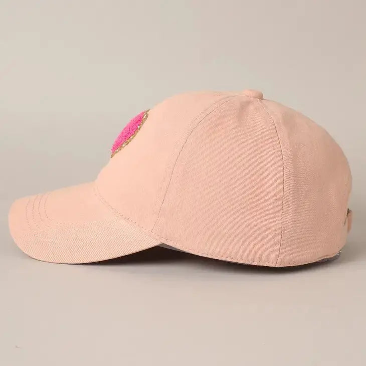 Carlin Cute Heart Baseball Cap Fashion City
