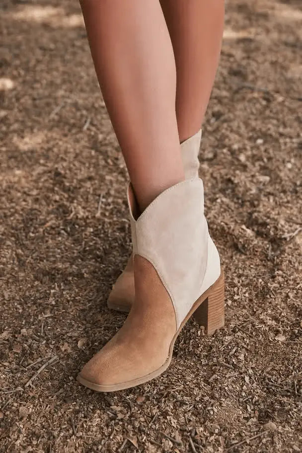 Sadie Tri-Tone Bootie with Square Toe CCOCCI
