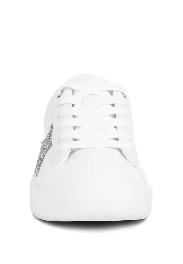 Let Her Go Starry Glitter Star Detail Sneakers RagCompany