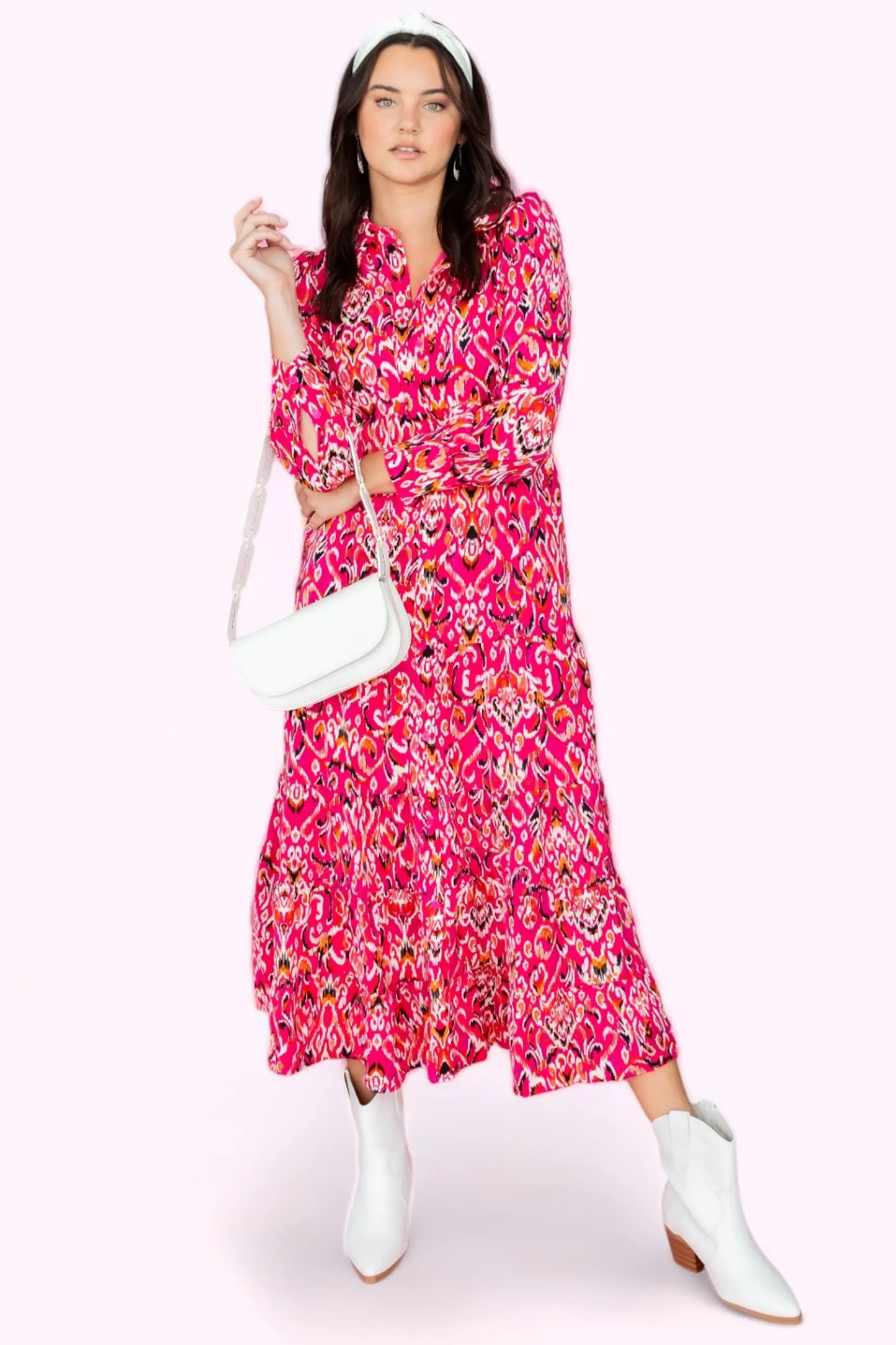 You're My Happy Place Midi Shirt Dress Bezza