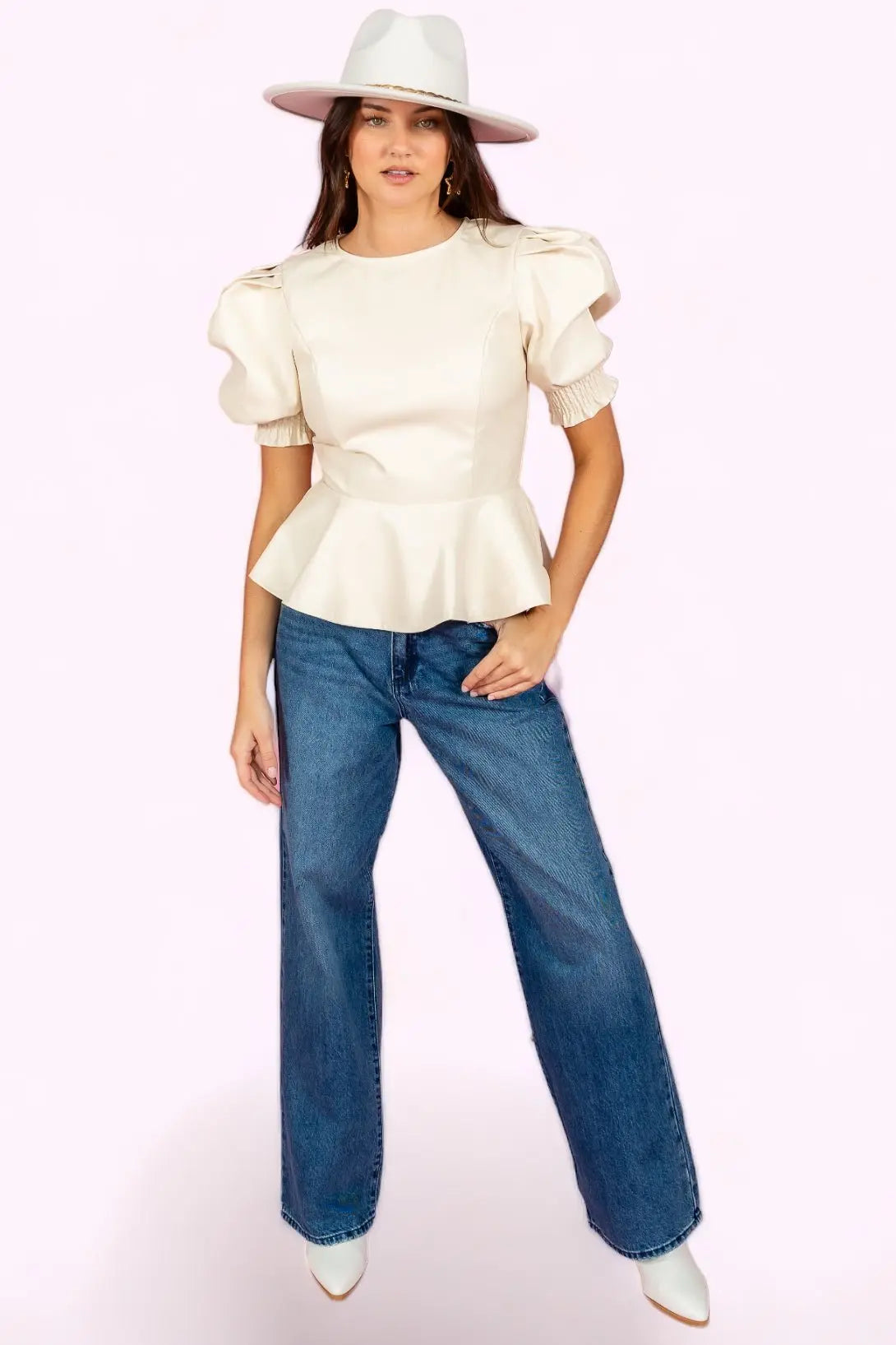 Let's Get It On Top Faux Leather Top FLYING TOMATO