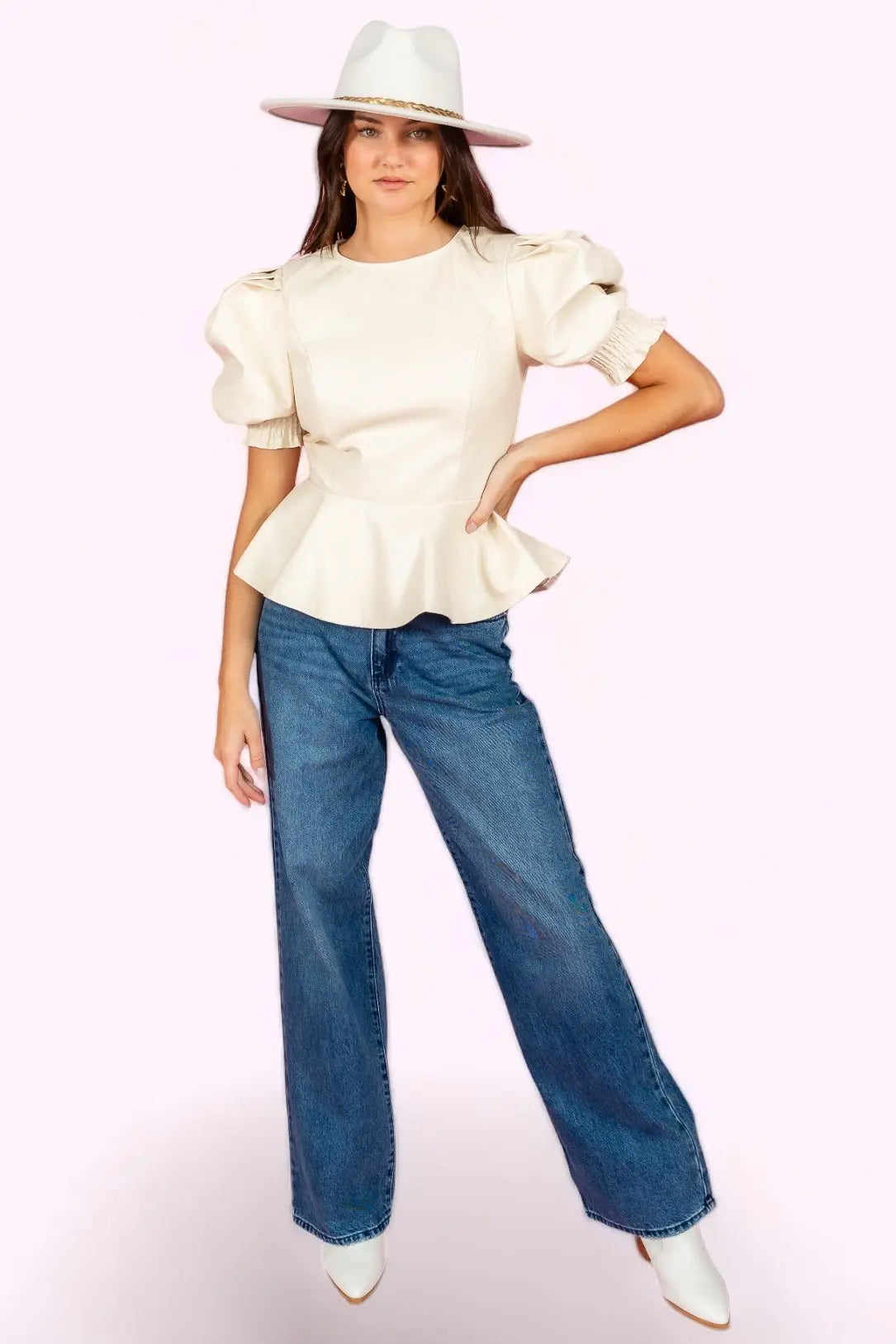 Let's Get It On Top Faux Leather Top FLYING TOMATO