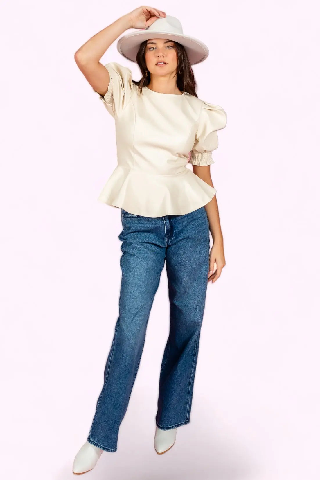 Let's Get It On Top Faux Leather Top FLYING TOMATO