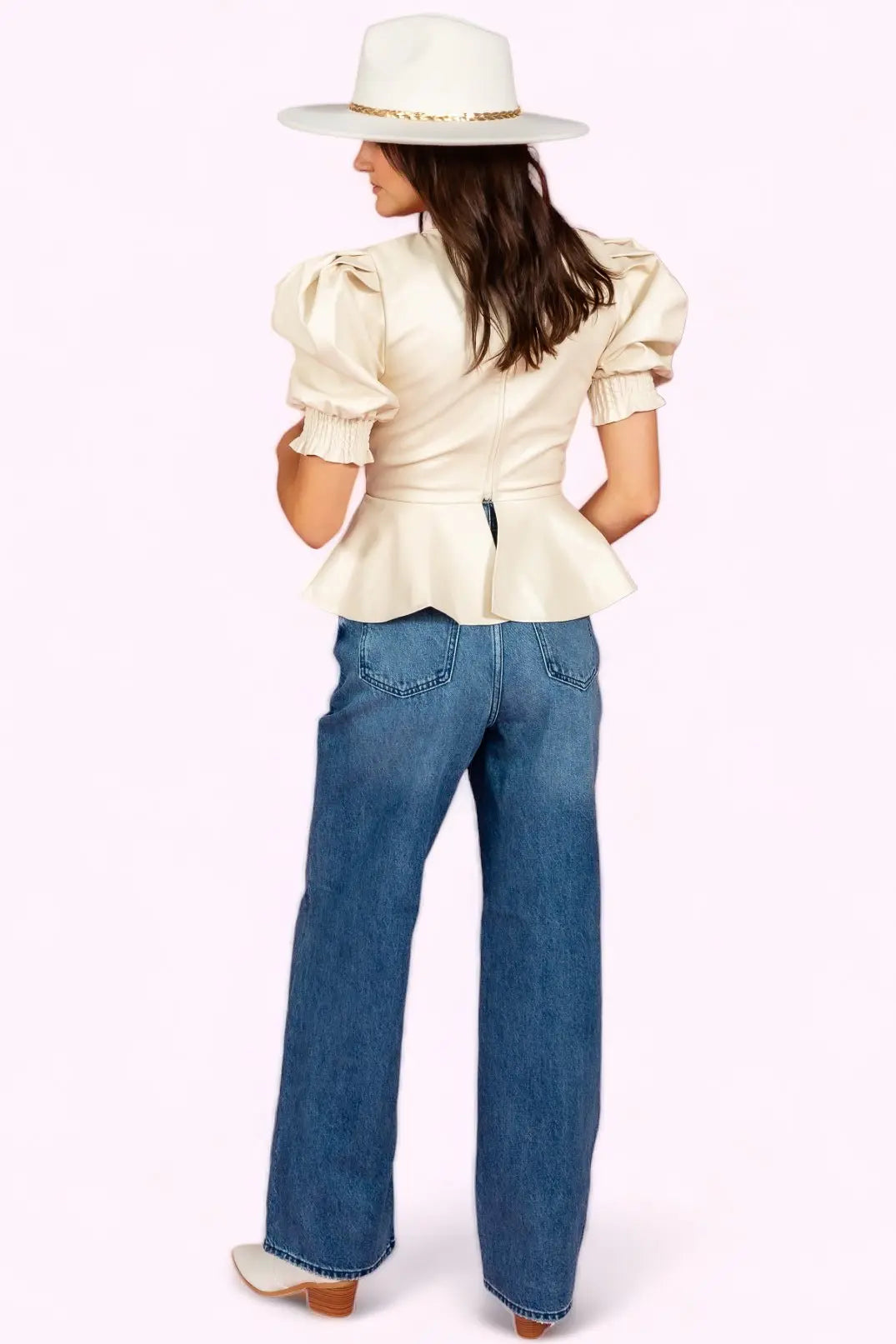 Let's Get It On Top Faux Leather Top FLYING TOMATO