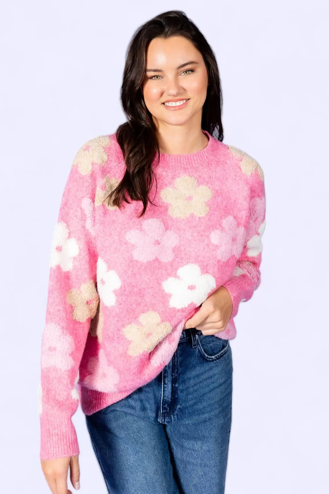 Everly Floral Sweater Top ADORA LA