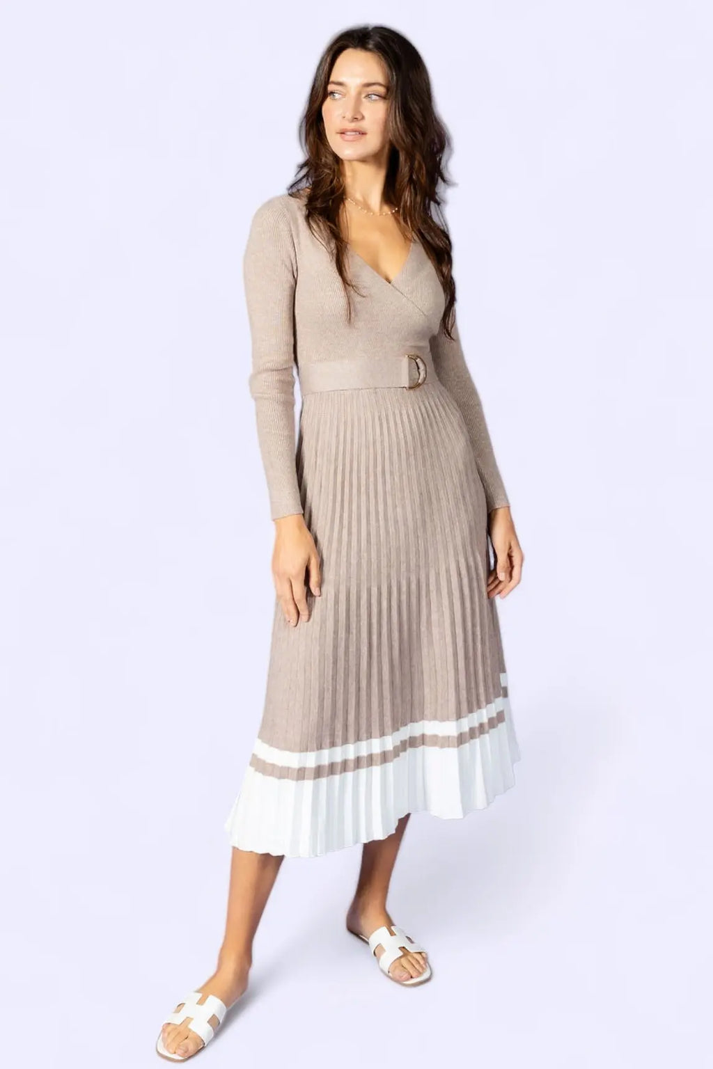 I've Loved You For So Long Pleated Sweater Dress Endless Blu