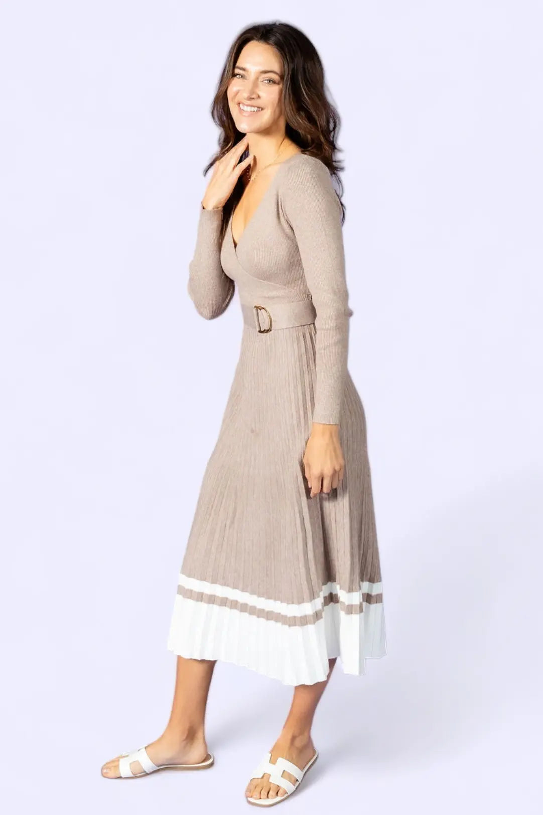 I've Loved You For So Long Pleated Sweater Dress Endless Blu