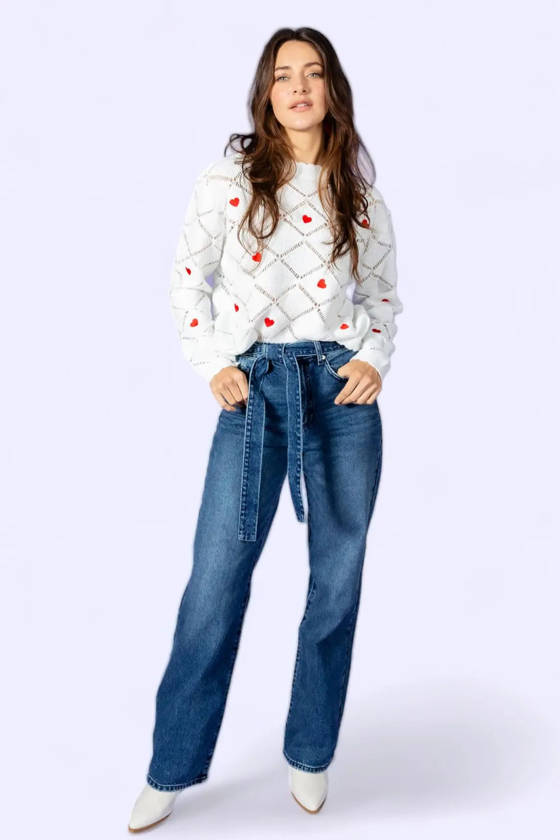 Be My Valentine Heart Sweater Main Strip