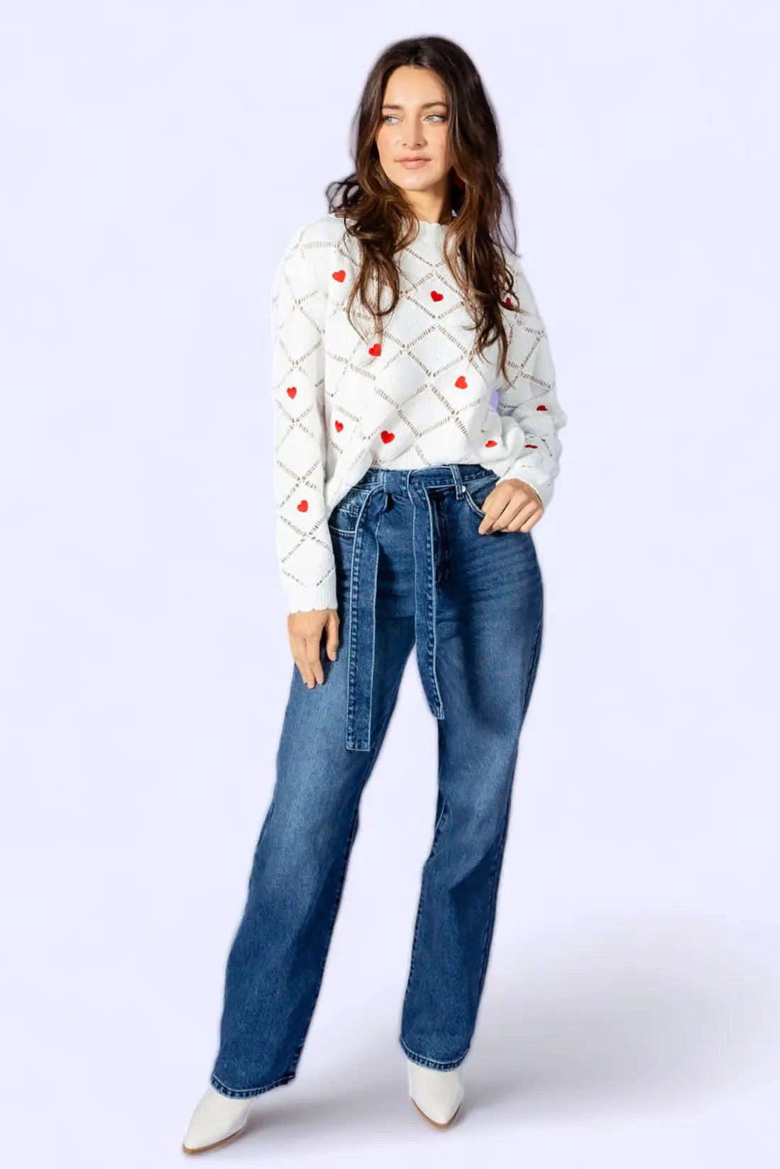 Be My Valentine Heart Sweater Main Strip