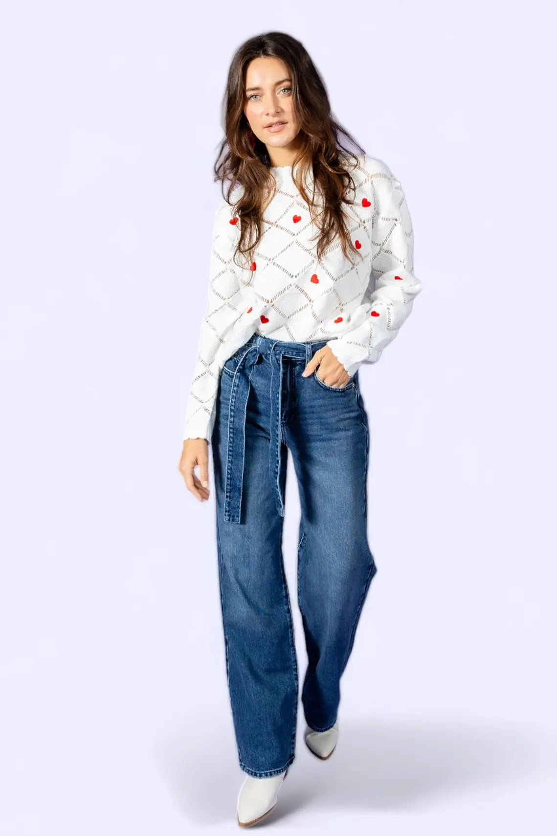Be My Valentine Heart Sweater Main Strip