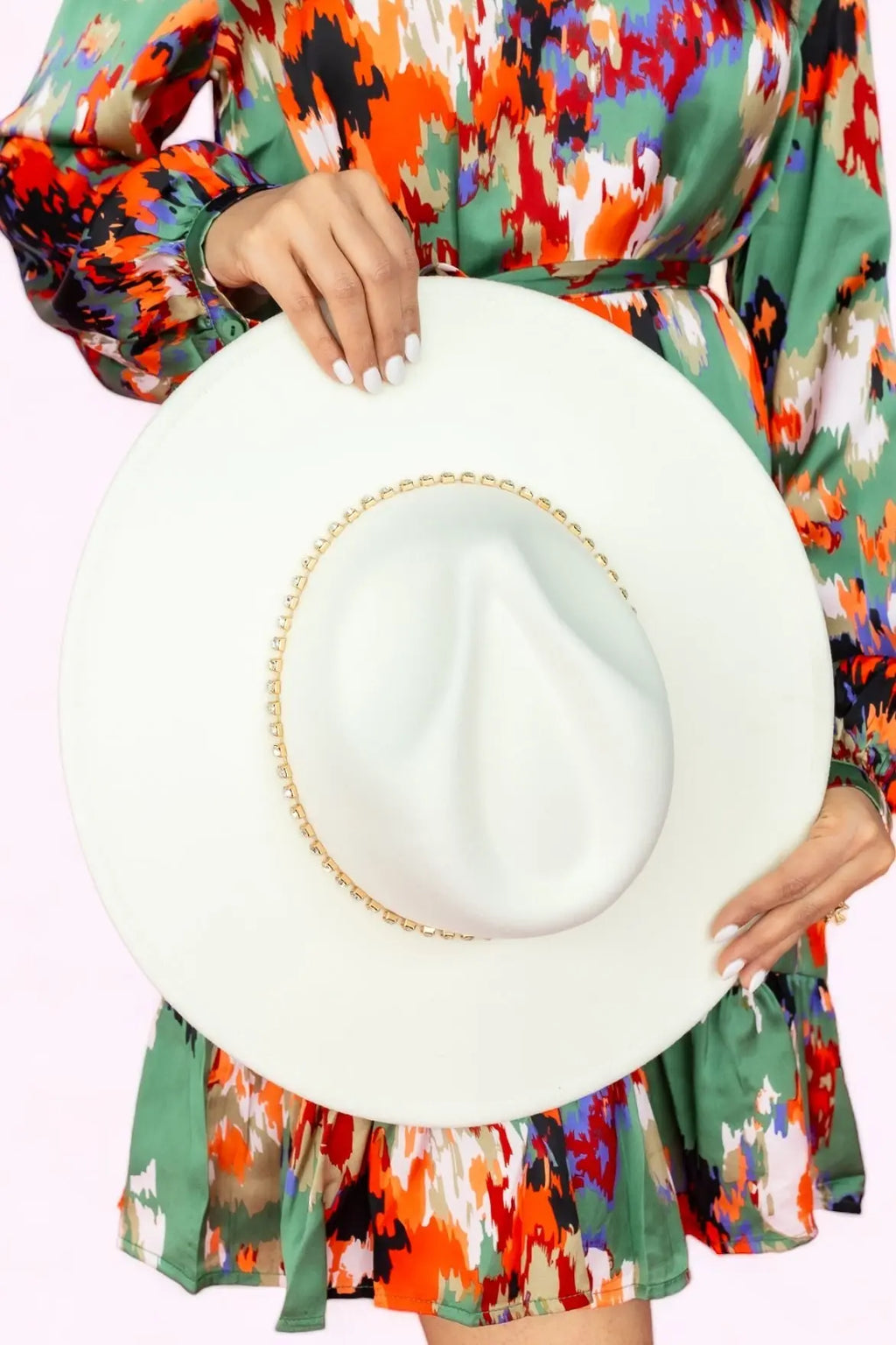 Hadley Braided Chain Fedora Hat Collections by Fame Accessories