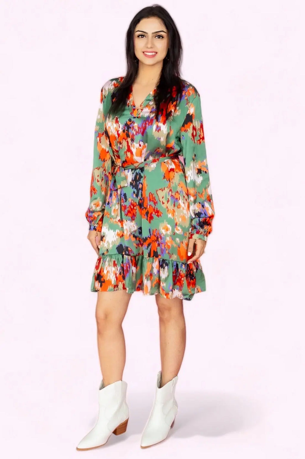 As Long As You Love Me Ruffled High Waist Dress Bellissima Fashion