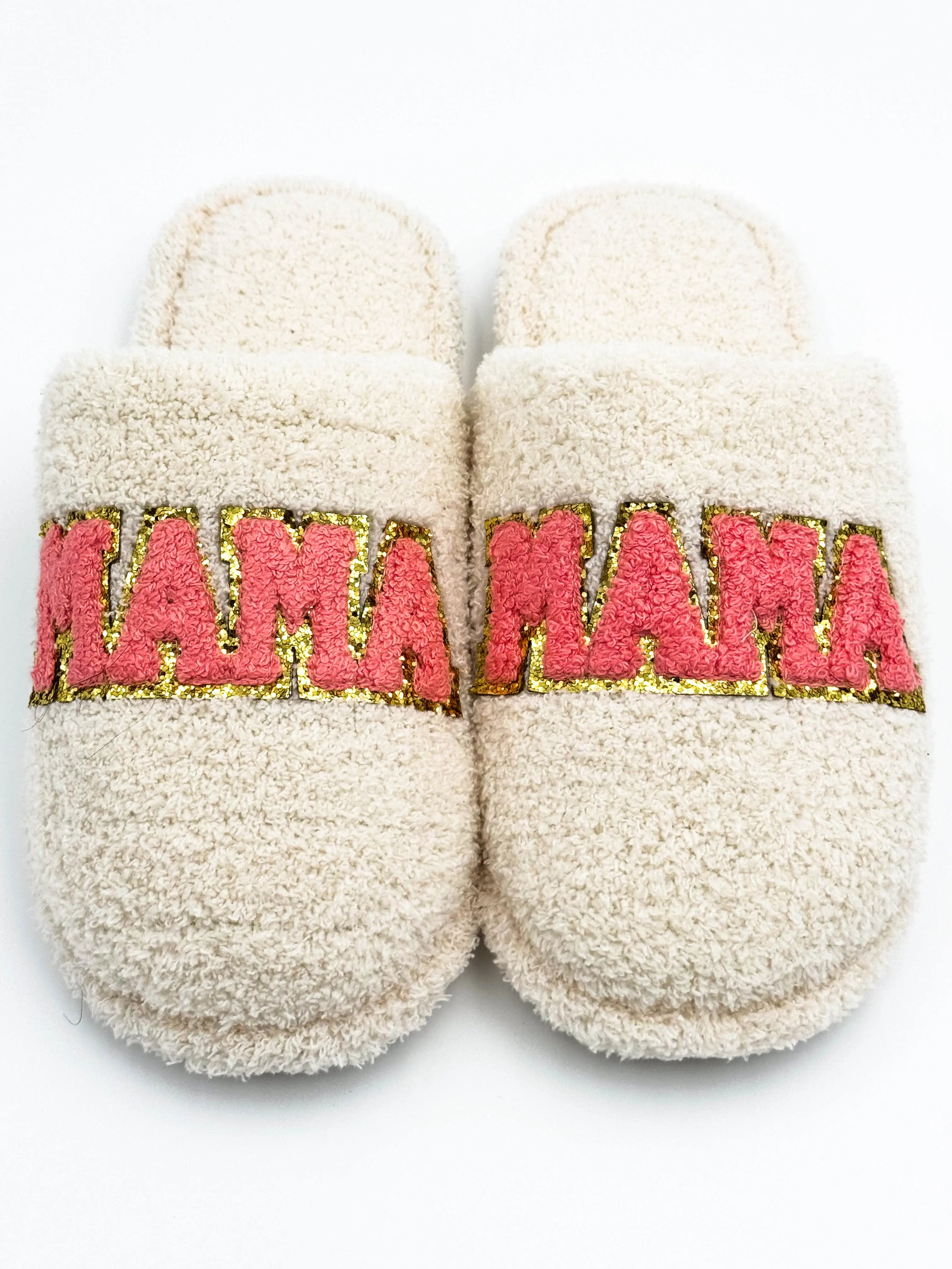 MAMA Chenille Patched Home Slippers Bezza