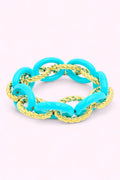 Brooke Aqua Chain Bracelet Viv&Lou