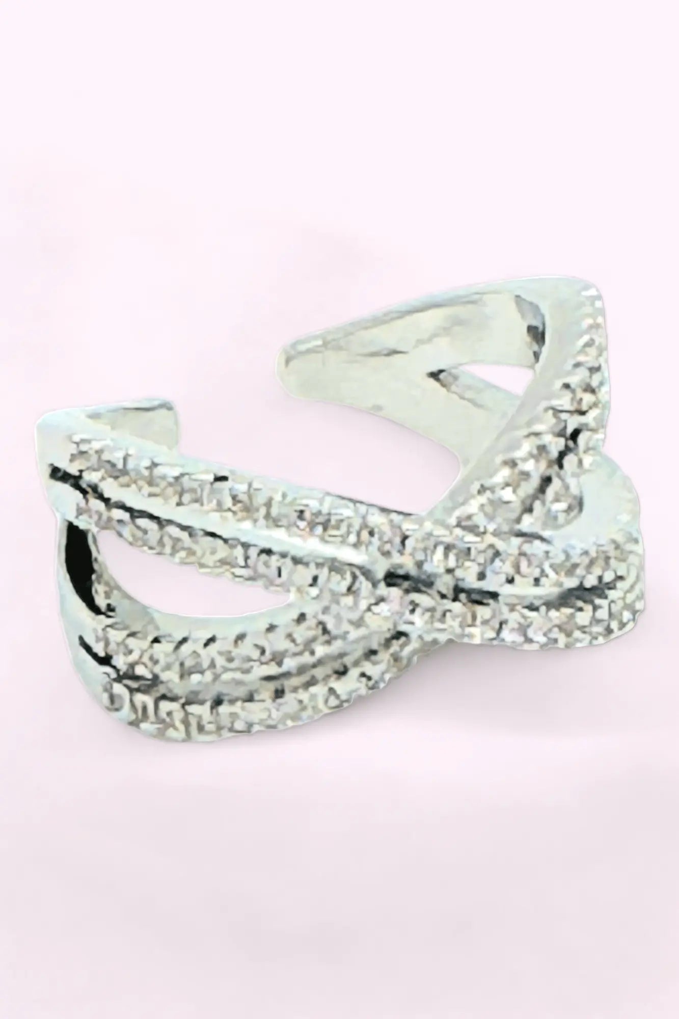 Pave X Shape Fashion Ring Anarchy Street