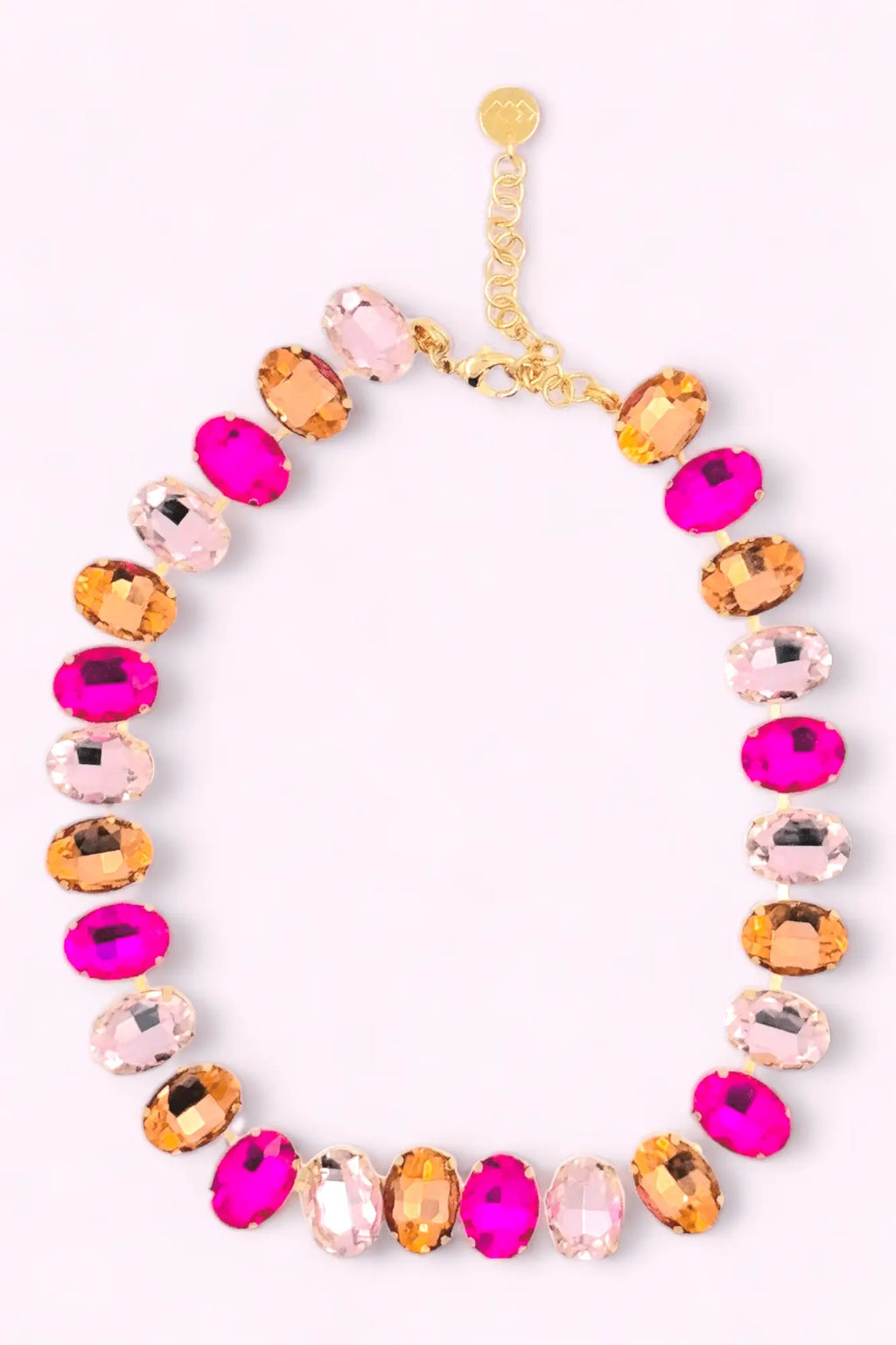 Jane Pink Radiance Crystal Necklace Treasure Jewels