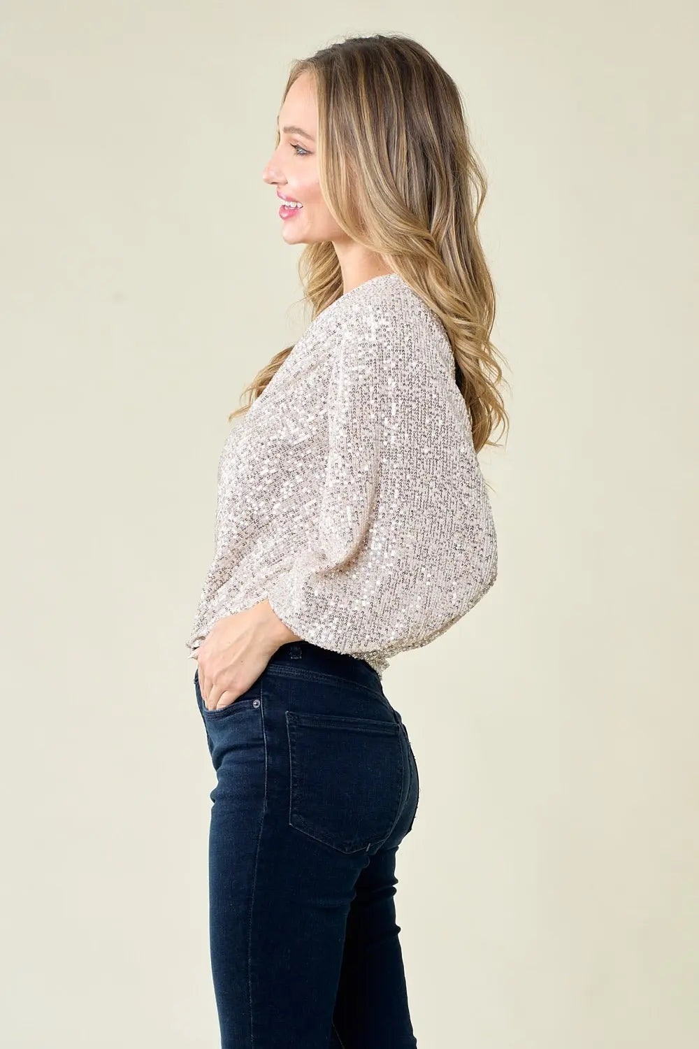 I Know You Want Me One Shoulder Sequin Top Saints & Hearts