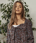 If I Loved You Tie Front Babydoll Long Sleeve Blouse Davi & Dani
