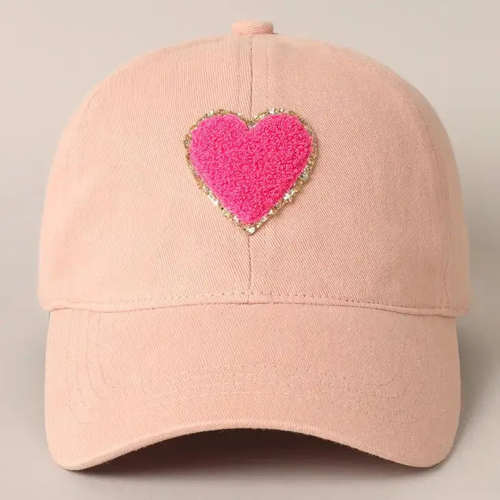 Carlin Cute Heart Baseball Cap Fashion City
