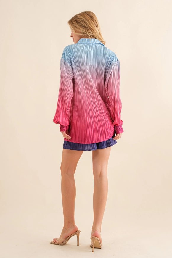 Now's The Time Ombre Shirt With Matching Shorts