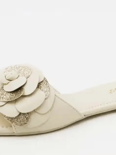 Grace Glitter Flower Accent Sandals Mars Sky Shoes Wholesale