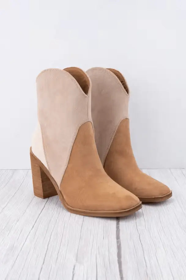 Sadie Tri-Tone Bootie with Square Toe CCOCCI