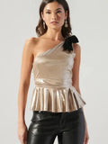 Trying To Get To You One Shoulder Peplum Top Sugarlips